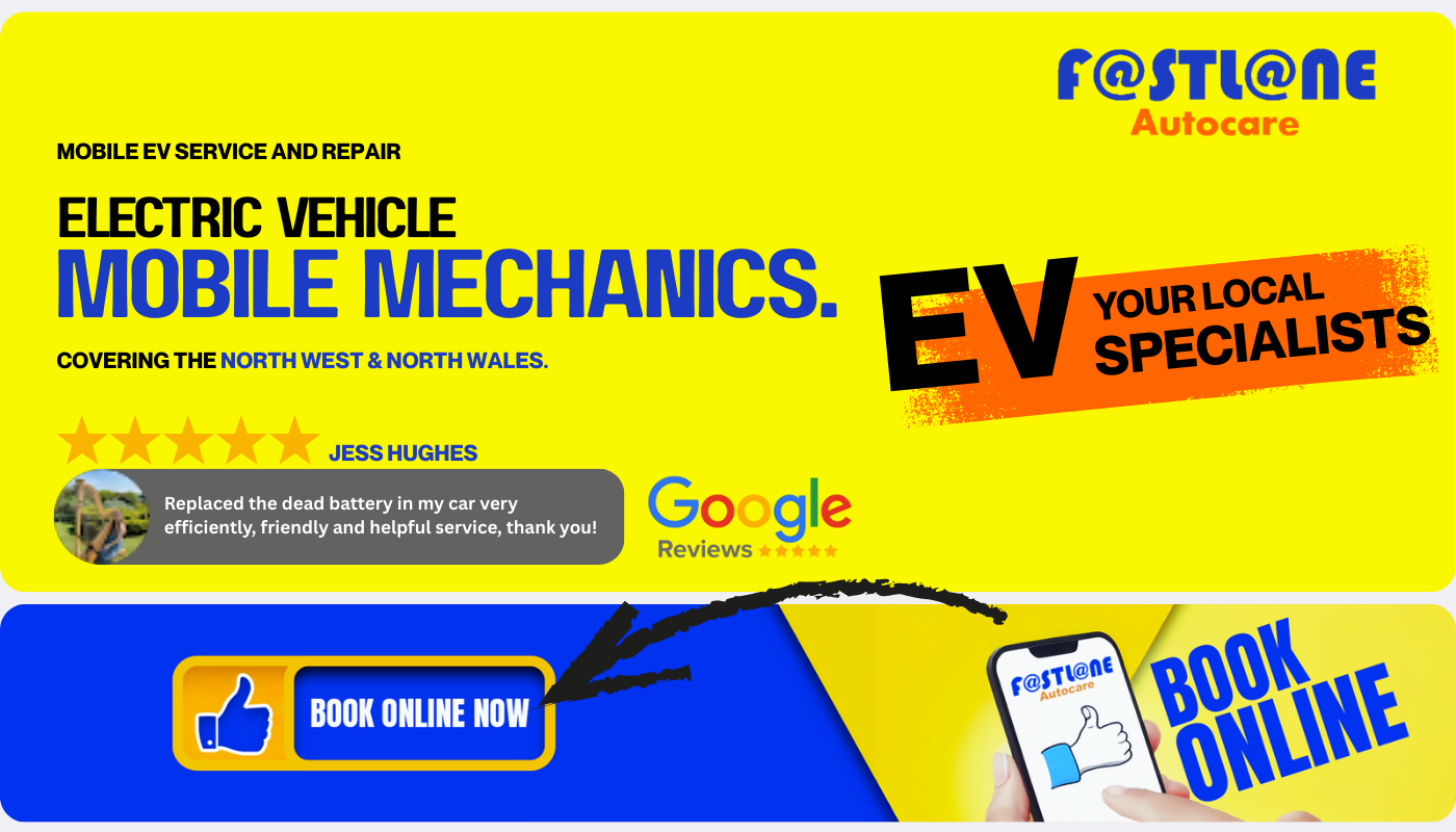 Mobile EV Repair & Servicing North West & North Wales EV repair North West : EV mobile diagnostics : EV mobile mechanic : EV repair North Wales :EV specialists North West / North Wales : Mobile EV mechanics North West : Mobile EV Mechanics North Wales