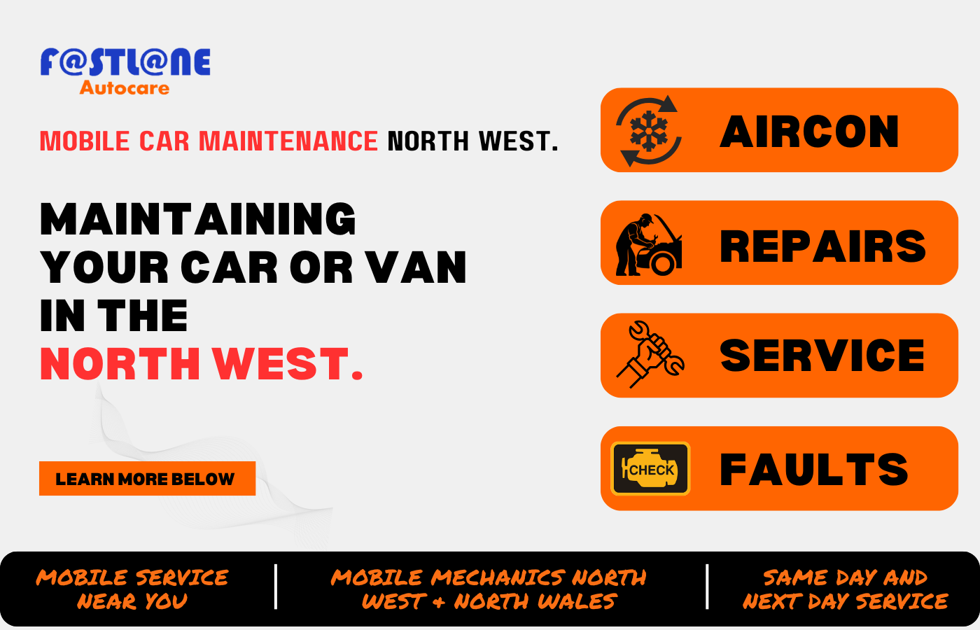 Mobile Car Maintenance North West & North Wales Mobile Car Maintenance North West : Car Maintenance North West : Vehicle Maintenance North West & North Wales